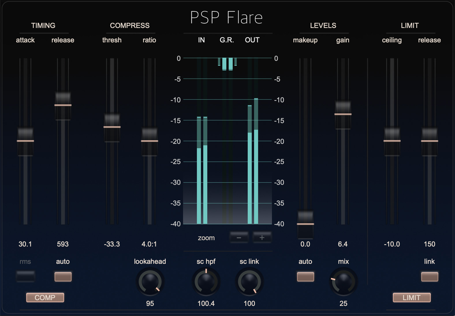 PSP Flare a new kind of psycho-acoustic compressor!